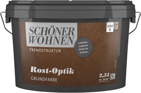 SCHÖNER WOHNEN FARBE Dispersionsfarbe »Trendstruktur«, rostfarben, Rost-Optik - rot
