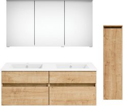 Get2You Badmöbel-Set »twenty one«, 5-teilig, Waschbecken BxHxT: 122 x 1,5 x 51 cm, montiert - braun