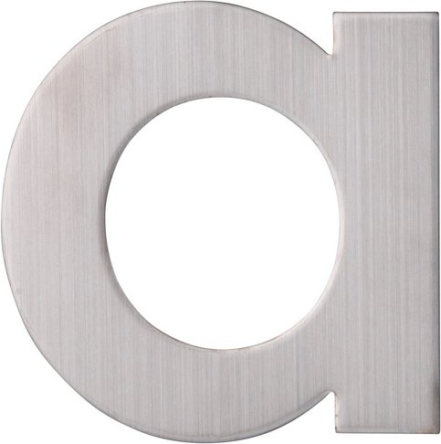 ALPERTEC Hausnummer, a, Silber, Edelstahl, 11,7 x 17 x 1,8 cm - silberfarben