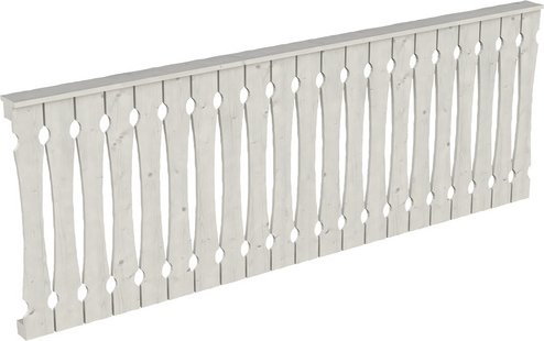 SKANHOLZ Brüstung, B x H: 270 x 96 cm, Holz, Farbe: weiß