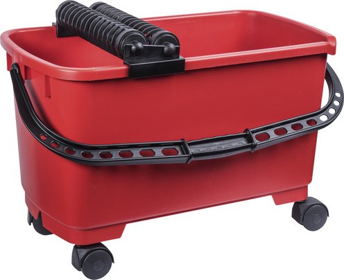 Thumbnail - CONNEX Fliesenrollenwaschset, inkl. Eimer und Rollenaufsatz, Kunststoff - rot