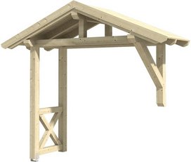 SKANHOLZ Vordach »Stralsund 3«, 289 x 116 cm (BxT), nordische Fichte, natur - beige