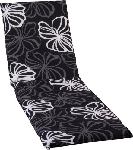 BEO Liegenauflage »Barcelona«, schwarz-weiß, Blumen, BxL: 60 x 193 cm