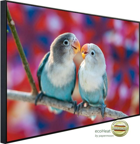 papermoon Infrarotheizung »EcoHeat - Liebesvögel«, Matt-Effekt - bunt