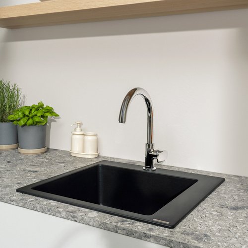 HANSGROHE Armatur »Vernis Blend M35«, Einhebel-Küchenmischer 210, 1jet, BxH: 55 x 332 cm - grau