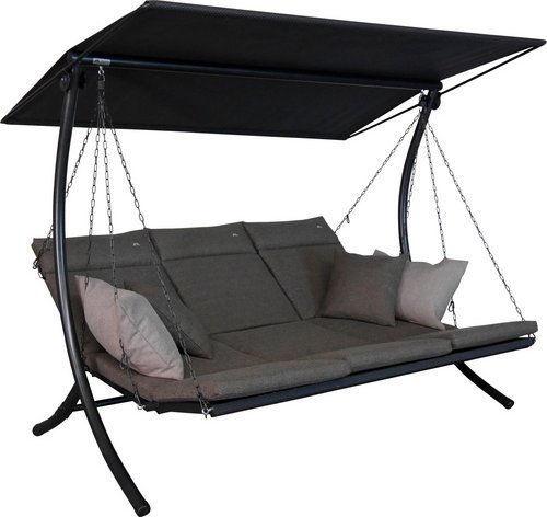 Thumbnail - ANGERER FREIZEITMÖBEL Hollywoodschaukel »Swing«, 3-Sitzer, inkl. Auflagen - grau