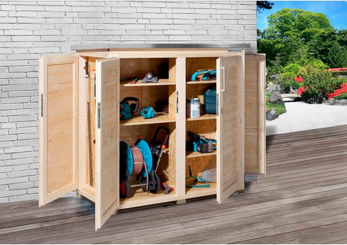 WEKA Gartenhaus, 160 cm x 75 cm, Holz, natur - beige