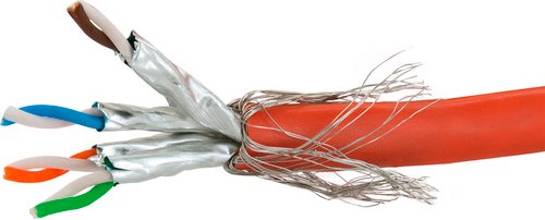 SCHWAIGER Kabel, S/FTP-Inst.-kabel CAT7 unkonfektioniert 50 m, orange