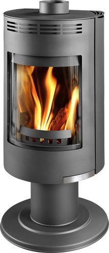 THORMA Kaminofen »Andorra Exclusive«, eisengrau, Stahlblech, 7,5 kW, Zeitbrand geeignet