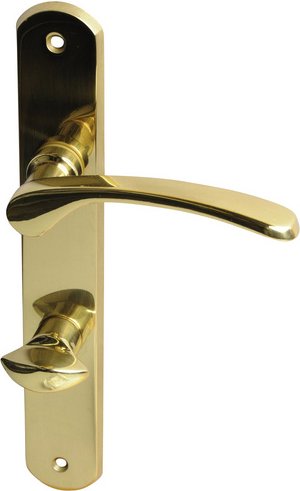 ALPERTEC Langschild-Garnitur »Amos«, Messing - goldfarben