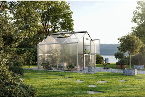 KGT Gewächshaus »Novum«, 8,41 m², silberfarben