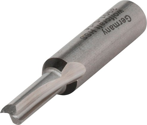 WOLFCRAFT Nut-Fräser, 8 mm Schaft, Stahl - silberfarben