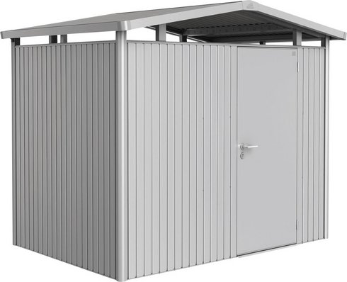 BIOHORT Gerätehaus »Panorama«, Metall, BxHxT: 273 x 227 x 198 cm (Außenmaße inkl. Dachüberstand) - silberfarben