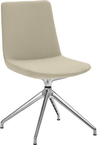 Mayer Sitzmöbel Stuhl »2008«, BxHxL: 48 x 88 x 55 cm, Aluminium/Stoff - braun