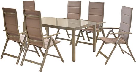 MERXX Gartenstuhl-Set »Taviano«, BxHxT: 59 x 109 x 73 cm - grau