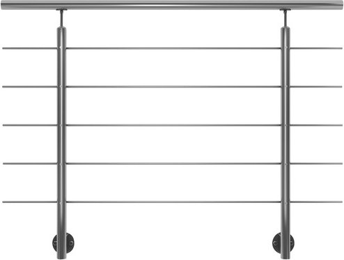 Thumbnail - DOLLE Geländersystem, Edelstahl, HxL: 100 x 150 cm - silberfarben