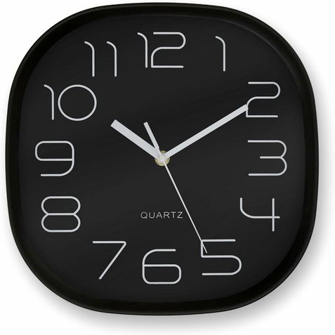 K&L Wall Art Wanduhr, HxT: 28,5 x 5,2 cm, schwarz, ohne ink. Batterie