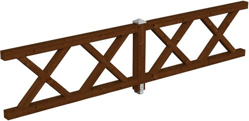 SKANHOLZ Brüstung, B x H: 400 x 84 cm, Holz, Farbe: nussbaum