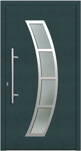 KNOCK Flügelüberdeckende Kunstoff-Haustür »Terra«, moosgrün - gruen