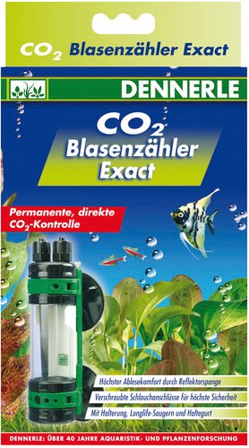 DENNERLE CO2-Blasenzähler, für eine permanente und direkte CO2-Kontrolle, Kunststoff - gruen