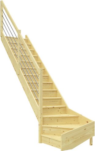 Thumbnail - DOLLE Wangentreppe »Paris«, bis 318 cm Raumhöhe - braun