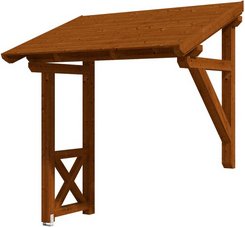 SKANHOLZ Vordach »Paderborn 3«, 242 x 156 cm (BxT), nordische Fichte, nussbaum - braun