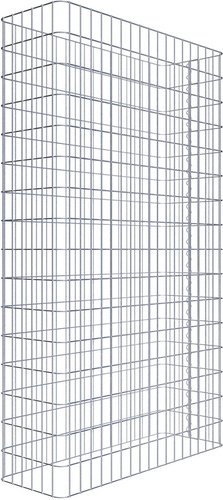 Thumbnail - Gabiona Gabionenzaun, silbergrau, Maschenweite 5 cm x 10 cm - silberfarben