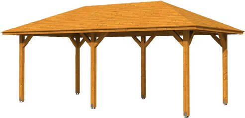 SKANHOLZ Pavillon »Orleans 1«, Zeltdach, viereckig, BxHxT: 374 x 314 x 656 cm - beige