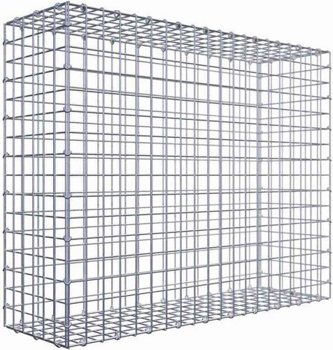 Gabiona Gabione, silbergrau, Maschenweite 5 cm x 5 cm, C-Ring - silberfarben