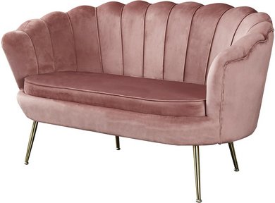 SalesFever Muschelsofa, Höhe: 78 cm, rose/goldfarben - rosa