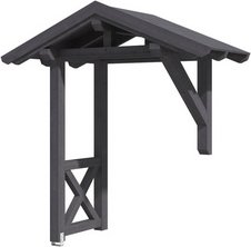 SKANHOLZ Vordach »Siegen 3«, 247 x 116 cm (BxT), nordische Fichte, schiefergrau