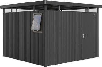 BIOHORT Gerätehaus »Highline«, BxHxT: 314,3 x 221 x 314,3 cm (Aufstellmaße), Stahl - grau