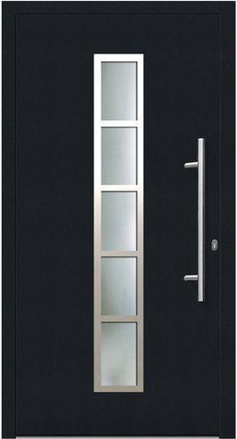 KNOCK Flügelüberdeckende Kunstoff-Haustür »Terra«, anthrazit - grau