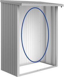 BIOHORT Rückwand »Woodstock«, Gr. 150, silber-metallic - grau