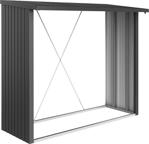 BIOHORT Kaminholzlager »WoodStock 230«, BxHxL: 229 x 199 x 102 cm, dunkelgrau-metallic