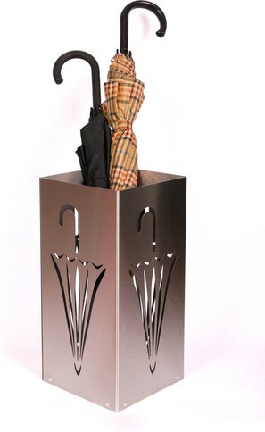 SZAGATO Schirmständer, BxHxL: 23 x 47 x 23 cm, Edelstahl - silberfarben
