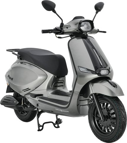ALPHA MOTORS Motorroller »Napoli«, 125 ccm, 85 km/h, EURO 5+, silber-schwarz - silberfarben | schwarz