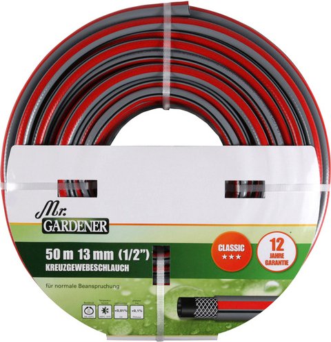 Mr. GARDENER Kreuzgewebeschlauch »Classic«, Länge: 50 m - bunt