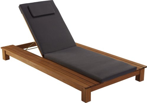 Thumbnail - MERXX Gartenliege »Viana«, Eukalyptusholz, inkl. Auflage - braun