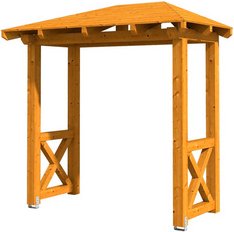 SKANHOLZ Vordach »Wismar 4«, 258 x 126 cm (BxT), nordische Fichte, eiche hell - beige | braun