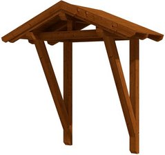 SKANHOLZ Vordach »Siegen 2«, 247 x 116 cm (BxT), nordische Fichte, nussbaum - braun