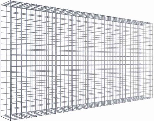 Gabiona Gabione, silbergrau, Maschenweite 5 cm x 5 cm, C-Ring - silberfarben