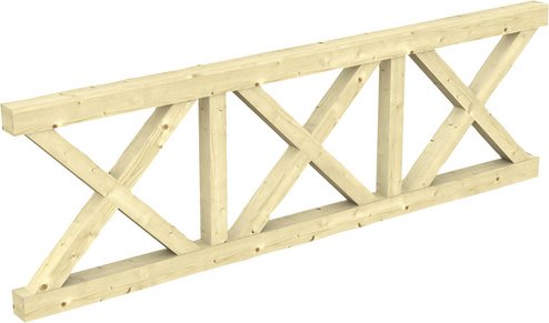 SKANHOLZ Brüstung, B x H: 78,5 x 84 cm, Holz, Farbe: natur