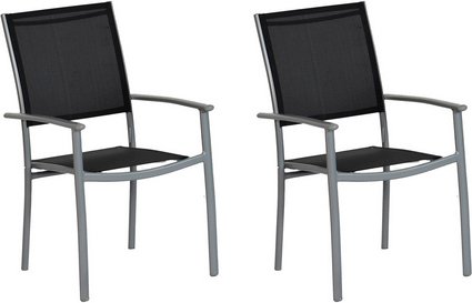 MERXX Gartenmöbelset »Milano«, Textil, 2-teilig - schwarz