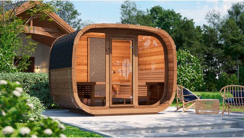 Saunahaus »Elva«, 9,0 Kompakt, ThermoWood - natur