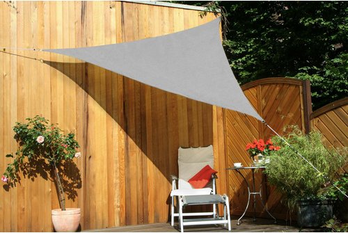 Thumbnail - FLORACORD Dreiecksonnensegel, 500 x 500 cm - grau