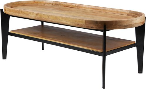 SIT Couchtisch »TOM TAILOR«, BxH: 120 x 40 cm, mangoholz/Metall - beige