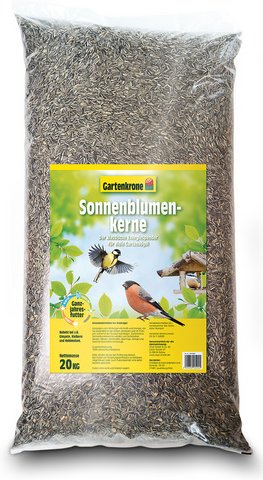 Gartenkrone Vogelfutter »Sonnenblumenkerne«, 20 kg - schwarz