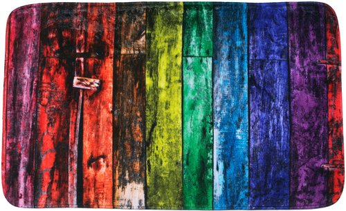 Sanilo Badteppich, bunt, Polyester, mit Regenbogen