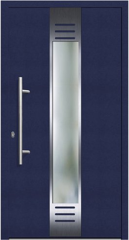 KNOCK Flügelüberdeckende Kunstoff-Haustür »Terra«, stahlblau